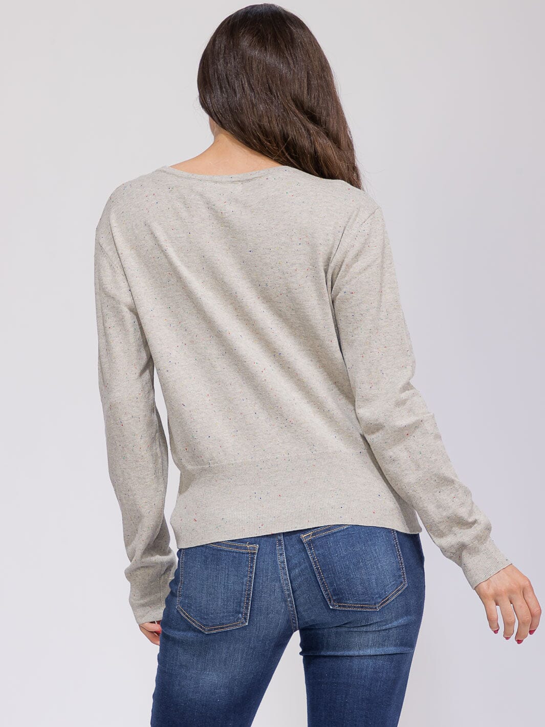WOMEN'S LONG SLEEVE BUTTON UP MULTI TOP