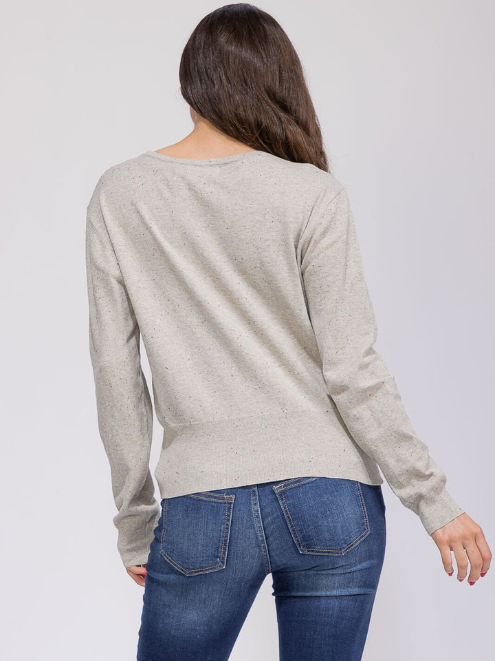 WOMEN'S LONG SLEEVE BUTTON UP MULTI TOP