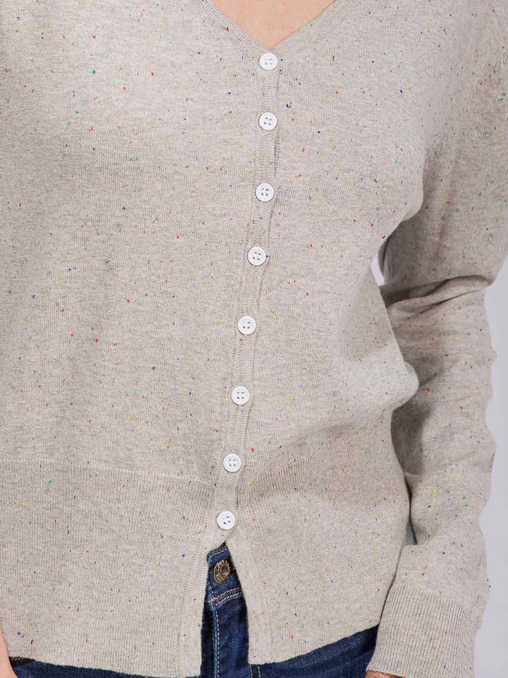WOMEN'S LONG SLEEVE BUTTON UP MULTI TOP