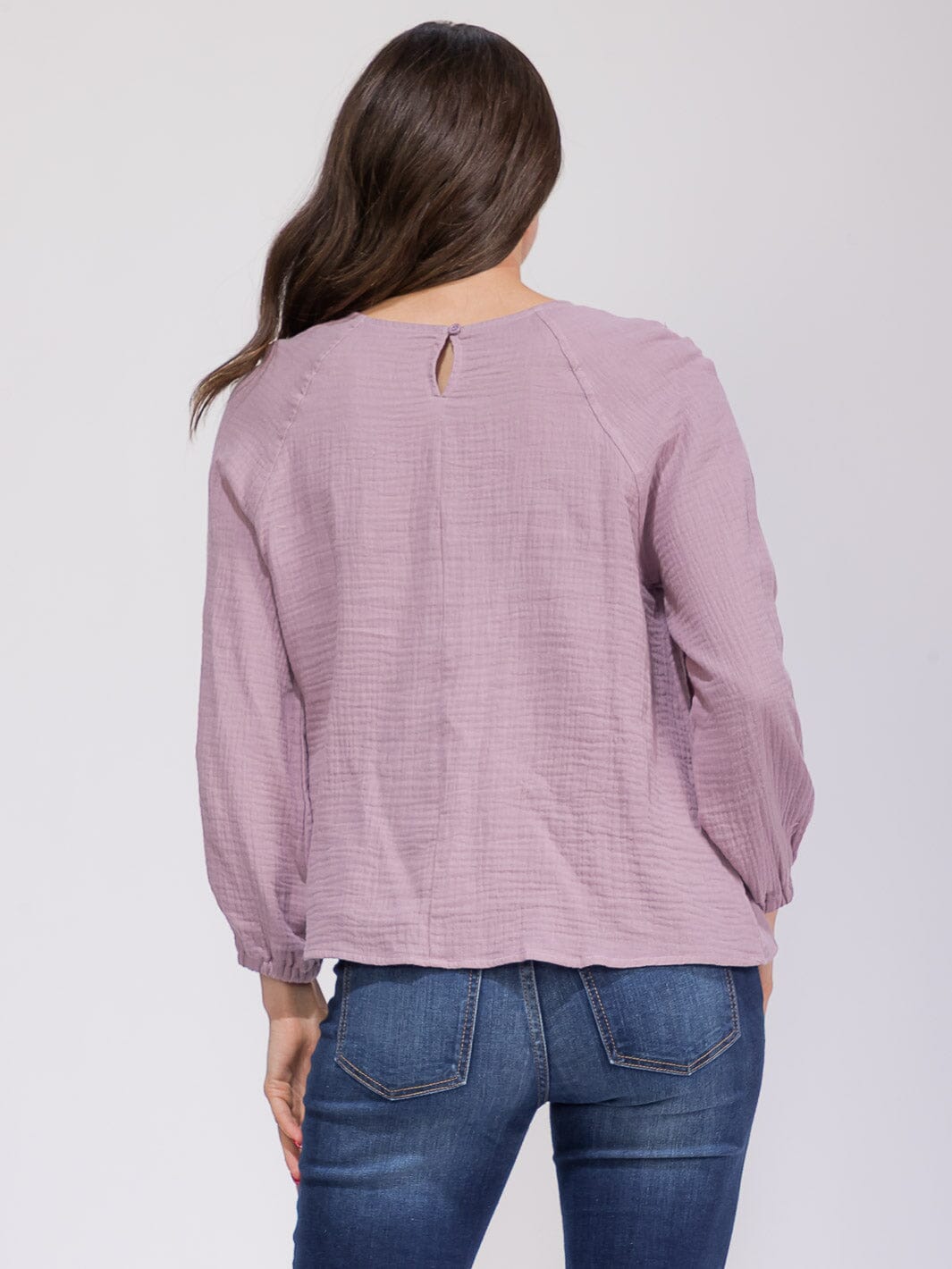 WOMEN'S LONG SLEEVE LOOSE FIT TUNIC TOP