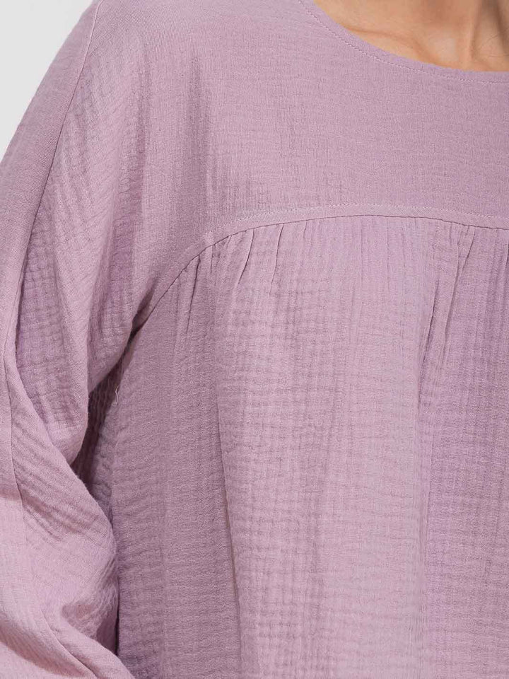 WOMEN'S LONG SLEEVE LOOSE FIT TUNIC TOP