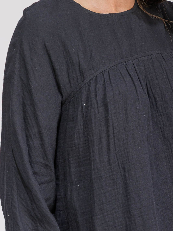 WOMEN'S LONG SLEEVE LOOSE FIT TUNIC TOP