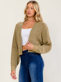 WOMEN'S LONG SLEEVE OPEN FRONT CARDIGAN