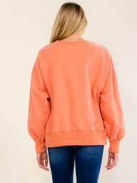 WOMEN'S LONG SLEEVE GRAPHIC PULLOVER SWEATER