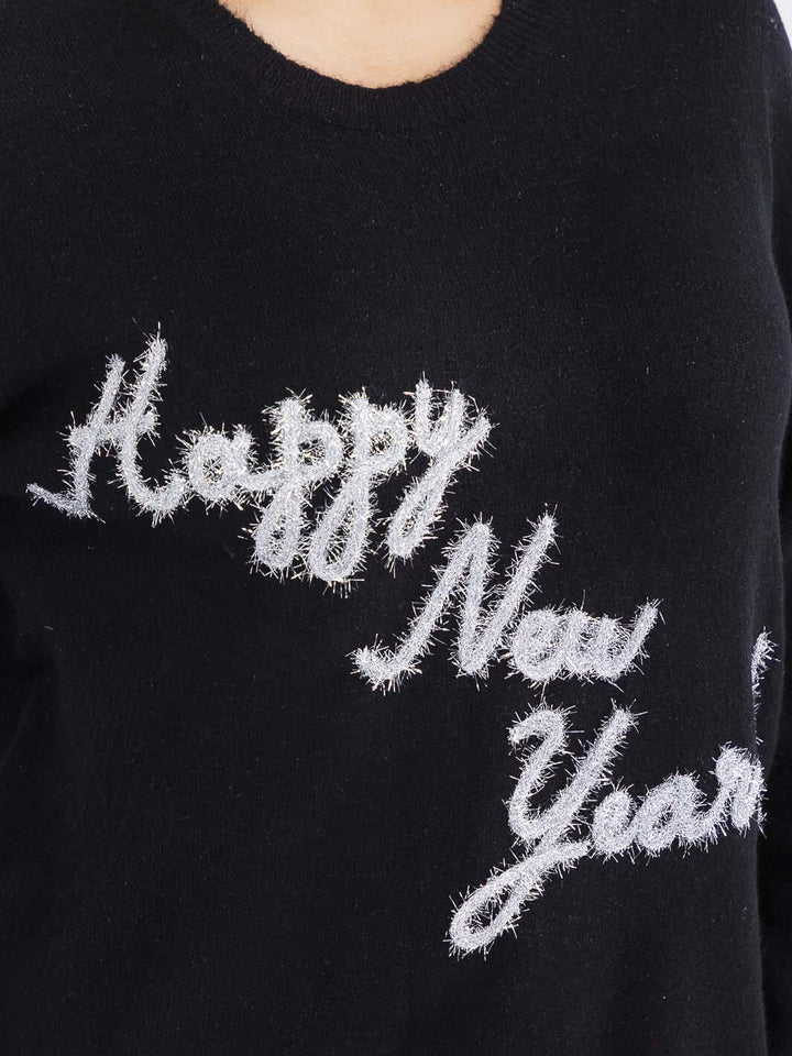 PLUS SIZE LONG SLEEVE GRAPHIC HOLIDAY PULLOVER SWEATER