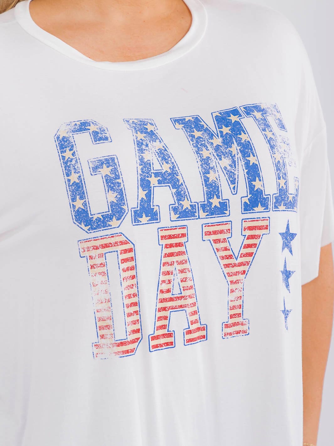 PLUS SIZE SHORT SLEEVE GRAPHIC BASIC TOP