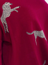 PLUS SIZE LONG SLEEVE MOCK NECK GRAPHIC PULLOVER OVERSIZED SWEATER