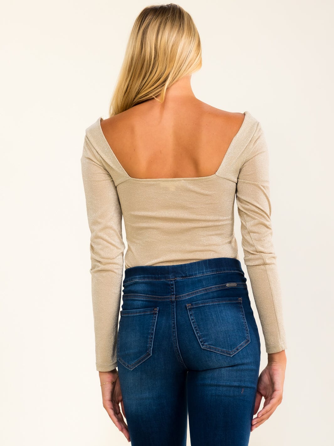 ENTRO WOMEN'S LONG SLEEVE SHIMMER BODYSUIT