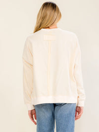 WOMEN'S LONG SLEEVE COWGIRL PRINT PULLOVER SWEATER