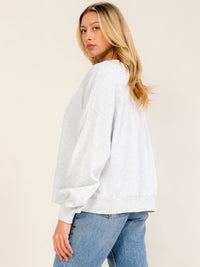 WOMEN'S LONG SLEEVE HEART LOVE GRAPHIC PULLOVER SWEATER