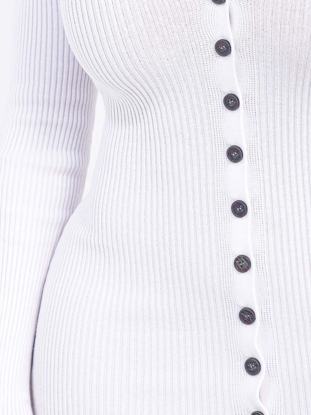 WOMEN'S LONG SLEEVE BUTTON UP RIBBED BODYCON MINI DRESS