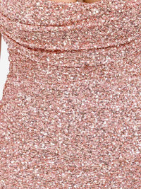 WOMEN'S SLEEVELESS OPEN BACK SEQUINS BODYCON MIDI DRESS