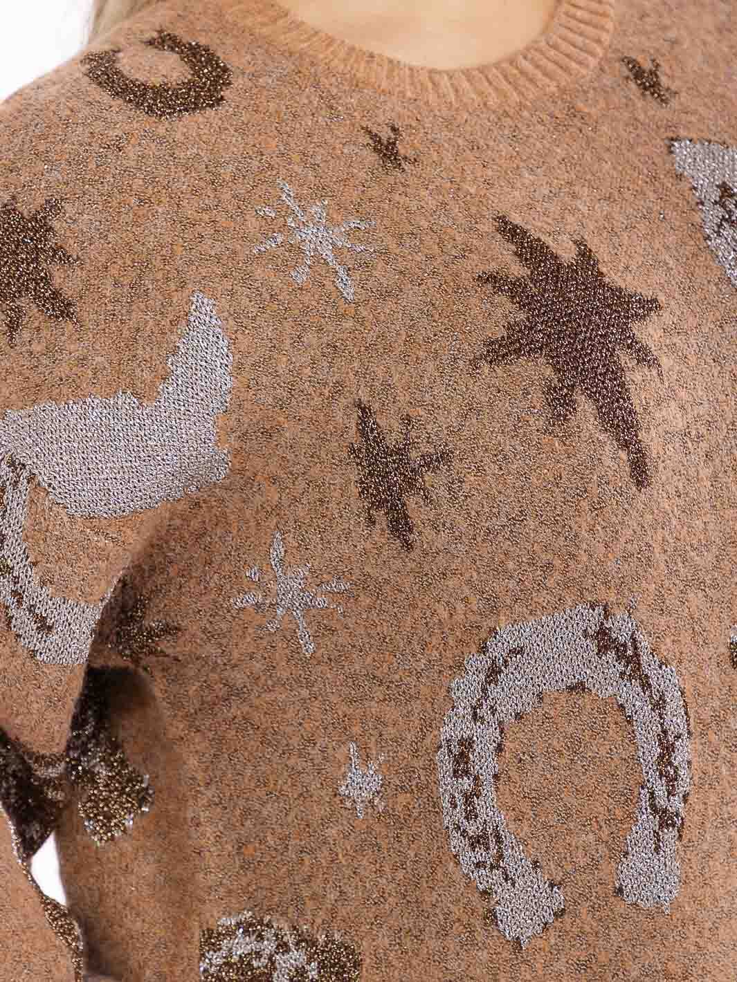 PLUS SIZE LONG SLEEVE GRAPHIC PULLOVER OVERSIZED SWEATER