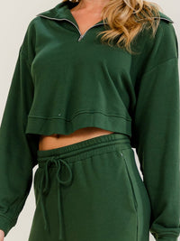 WOMEN'S LONG SLEEVE OPEN BACK SWEATER & ELASTIC WAIST JOGGER PANTS 2PC. SET