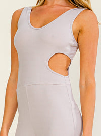 WOMEN'S SLEEVELESS SIDE CUT OUT WIDE LEG JUMPSUIT