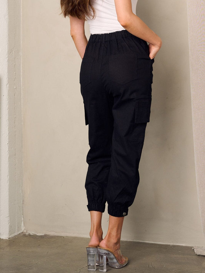 WOMEN'S BUTTON CLOSURE POCKETS JOGGER DENIM JEANS