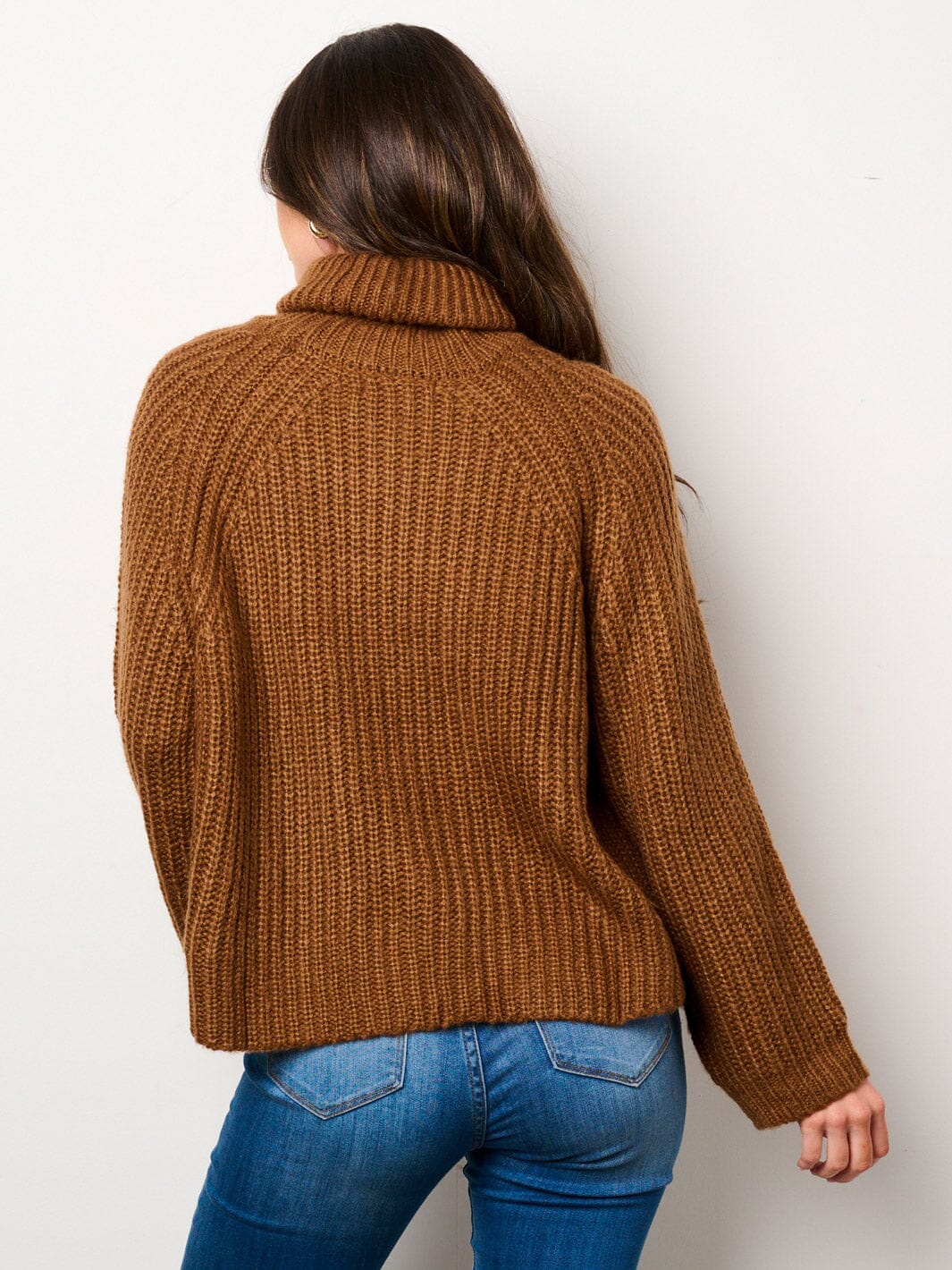 WOMEN'S LONG SLEEVE TURTLE NECK PULLOVER SWEATER