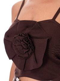 WOMEN'S SLEEVELESS FLOWER DETAILED TANK TOP