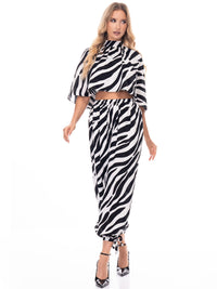 WOMEN'S ELASTIC WAIST ANIMAL PRINT JOGGER PANTS