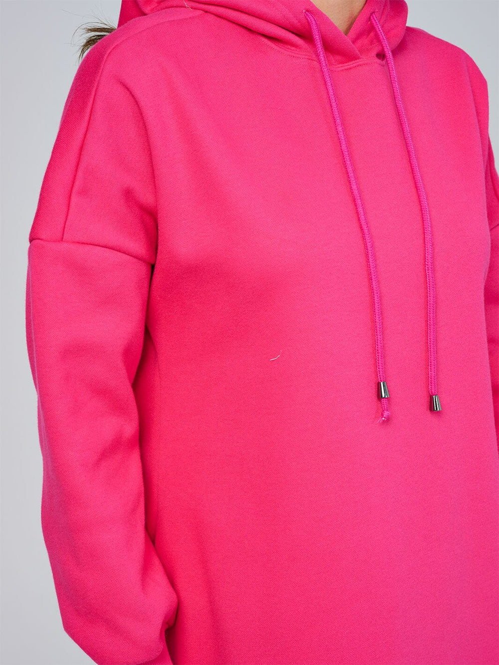 WOMEN'S LONG SLEEVE FRONT POCKETS HOODED MAXI DRESS