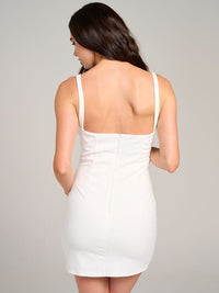 WOMEN'S SLEEVELESS V-NECK CUT OUT BODYCON MINI DRESS