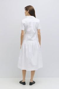 WOMEN'S SHORT SLEEVE ADJUSTABLE WAIST BUTTON UP FRONT POCKETS MAXI DRESS