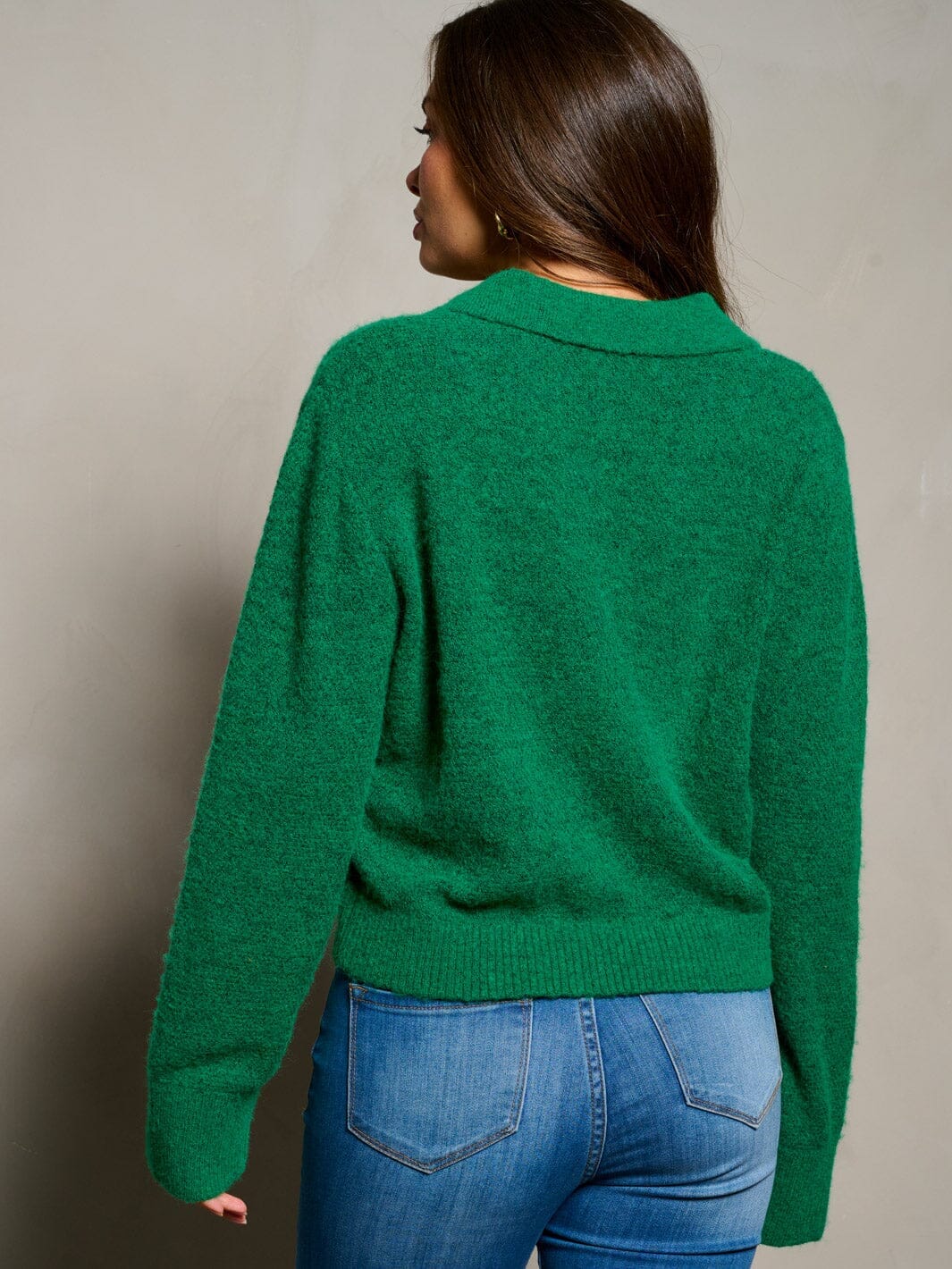 WOMEN'S LONG SLEEVE V-NECK COLLAR BLOUSE TOP