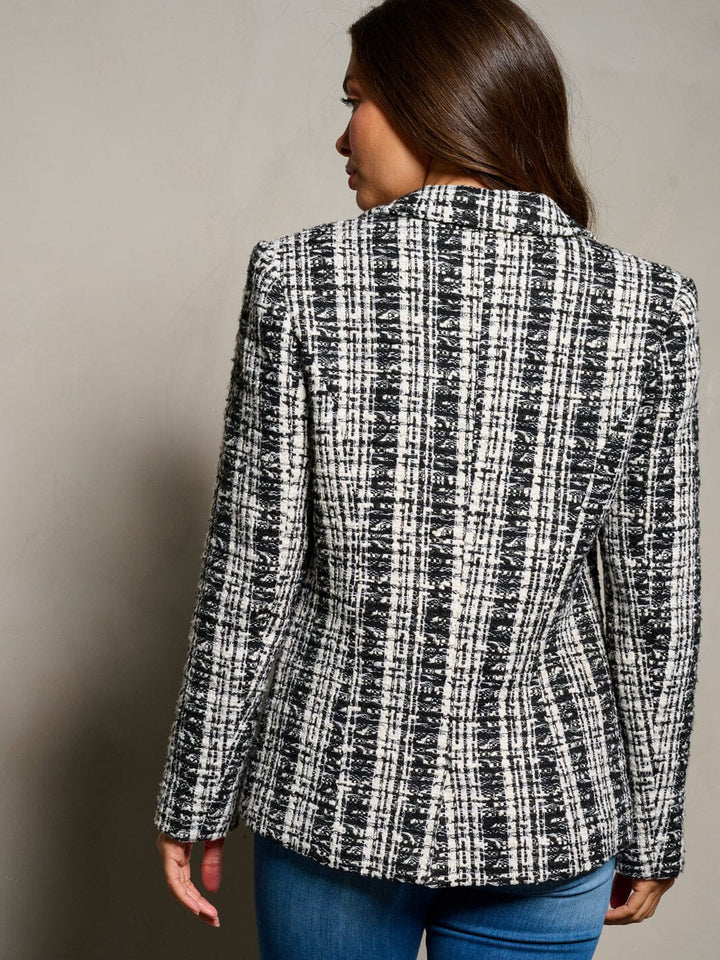 WOMEN'S LONG SLEEVE BUTTON CLOSURE POCKETS BLAZER