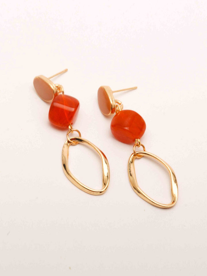 WOMEN'S GOLD ASSORTED COLORS EARRINGS
