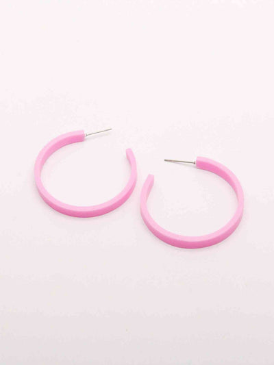 WOMEN'S ASSORTED COLORS SMALL HOOPS EARRINGS