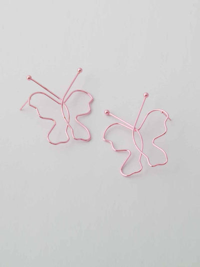 WOMEN'S ASSORTED COLORS BUTTERFLIES EARRINGS