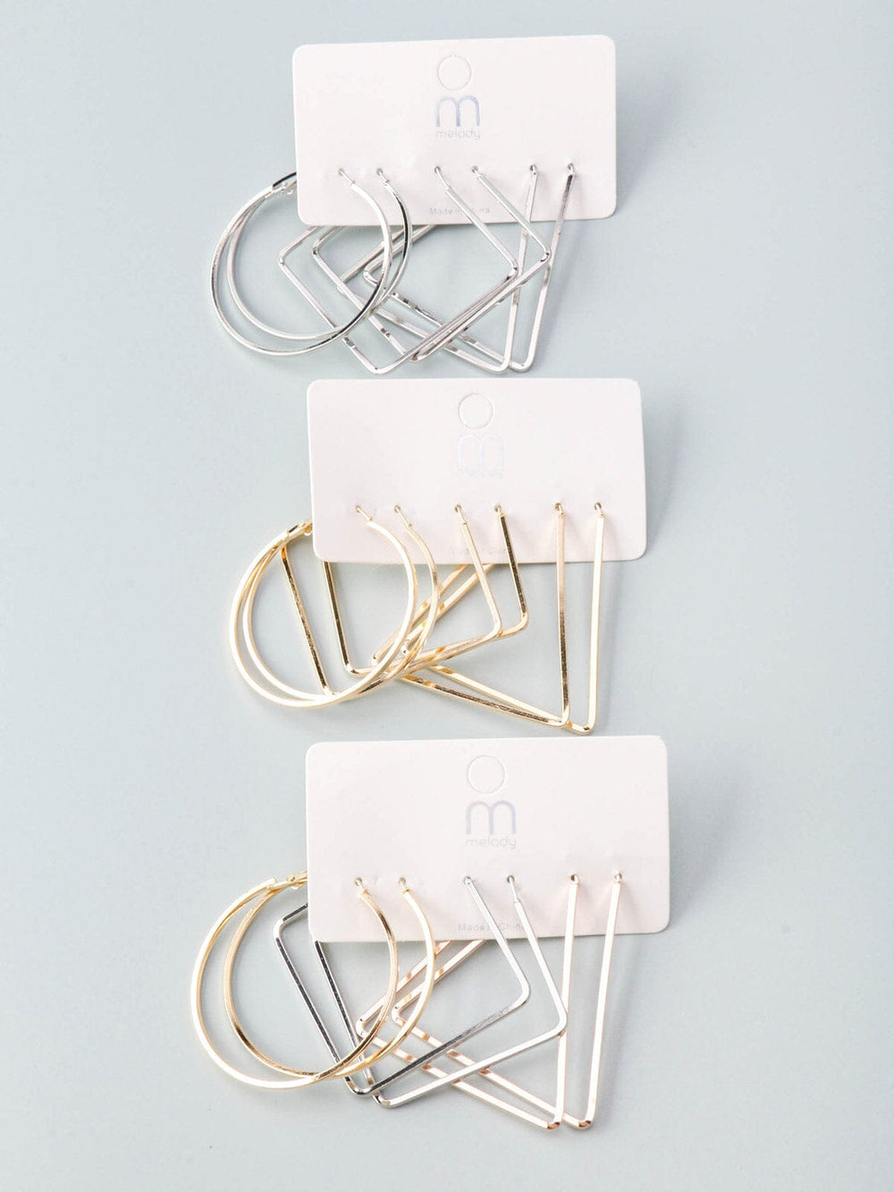 WOMEN'S ASSORTED DESIGNS HOOPS EARRINGS