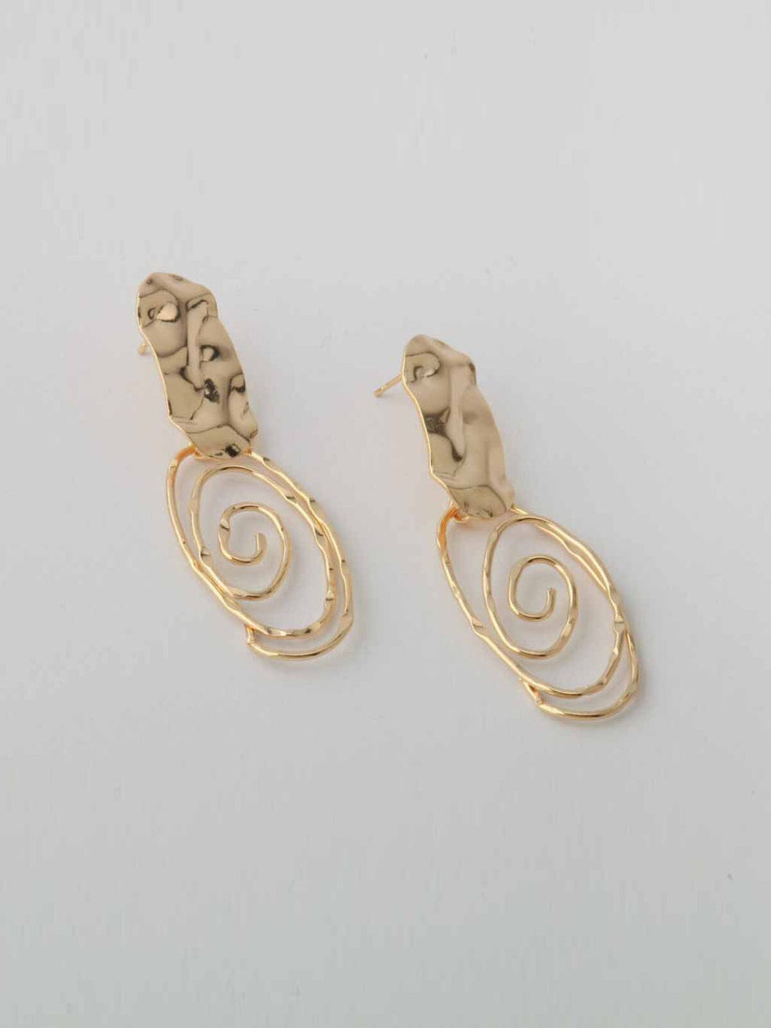 WOMEN'S GOLD & SILVER MARBLE EARRINGS