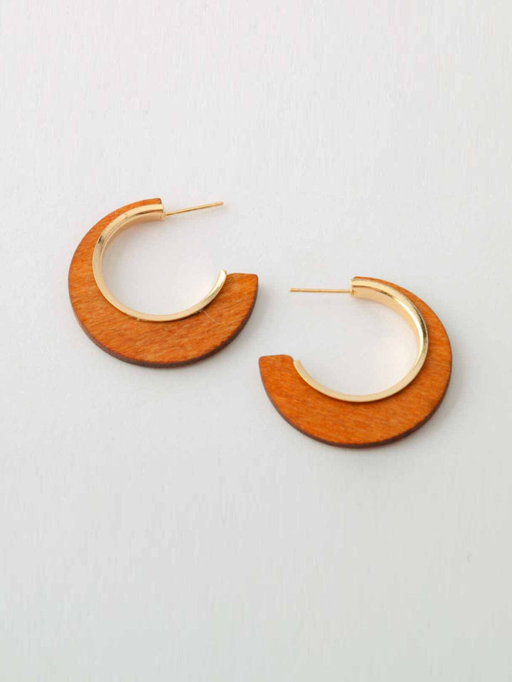 WOMEN'S ASSORTED COLORS WOOD EARRINGS