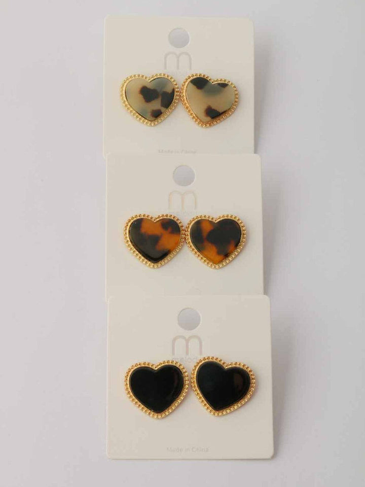 WOMEN'S ASSORTED HEART EARRINGS