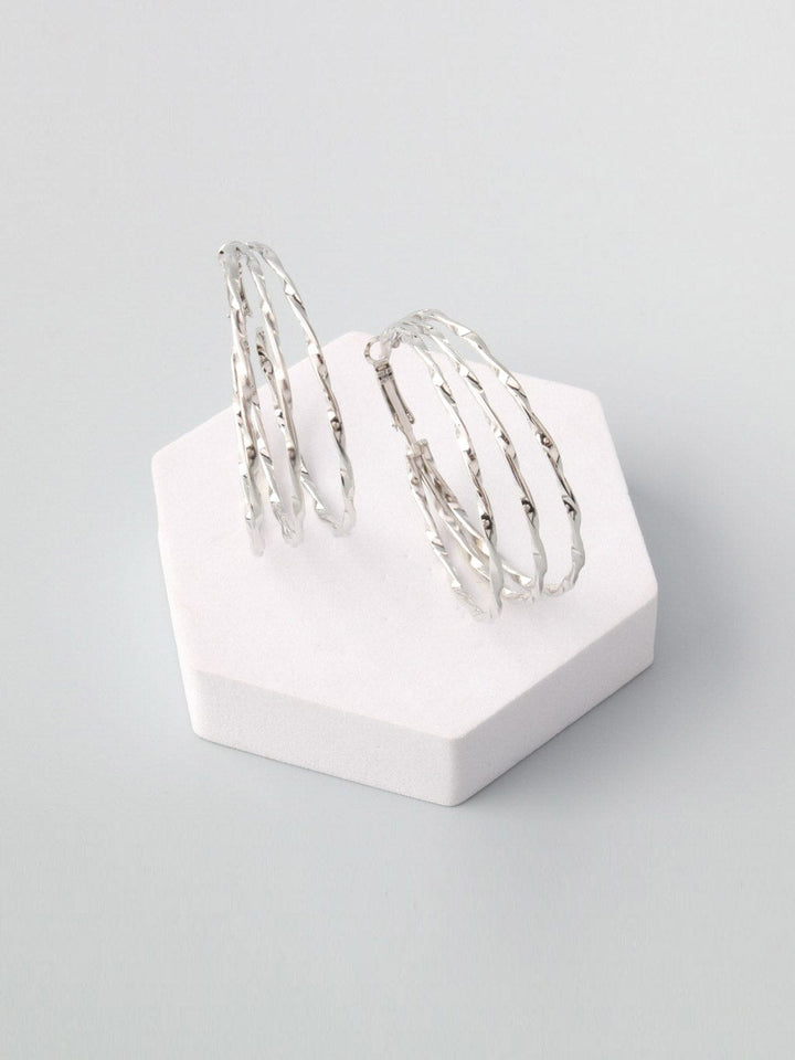 WOMEN'S GOLD & SILVER HOOPS EARRINGS