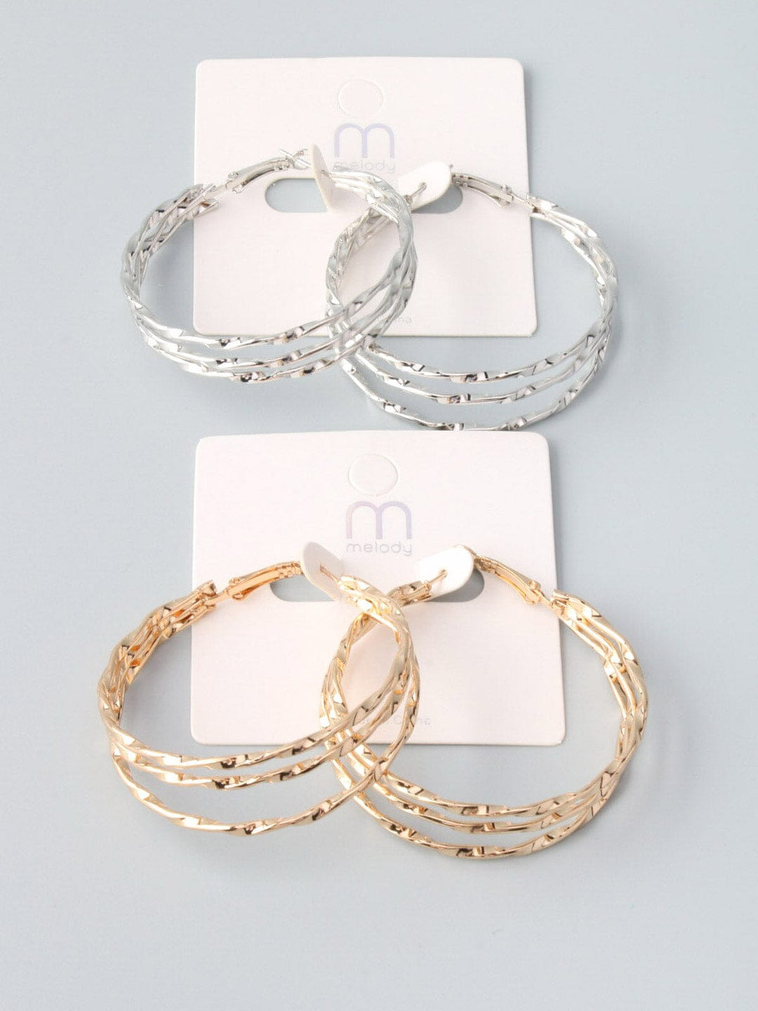 WOMEN'S GOLD & SILVER HOOPS EARRINGS