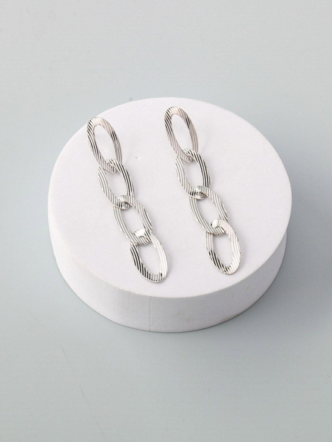 WOMEN'S GOLD & SILVER CHAIN EARRINGS