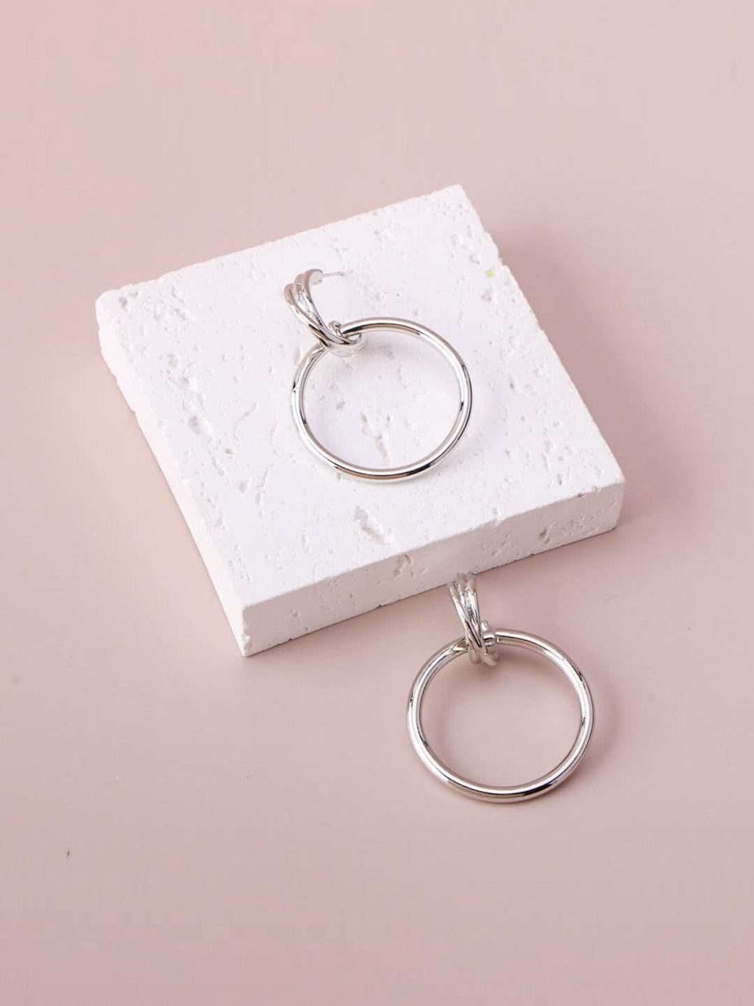 WOMEN'S GOLD & SILVER HOOPS EARRINGS