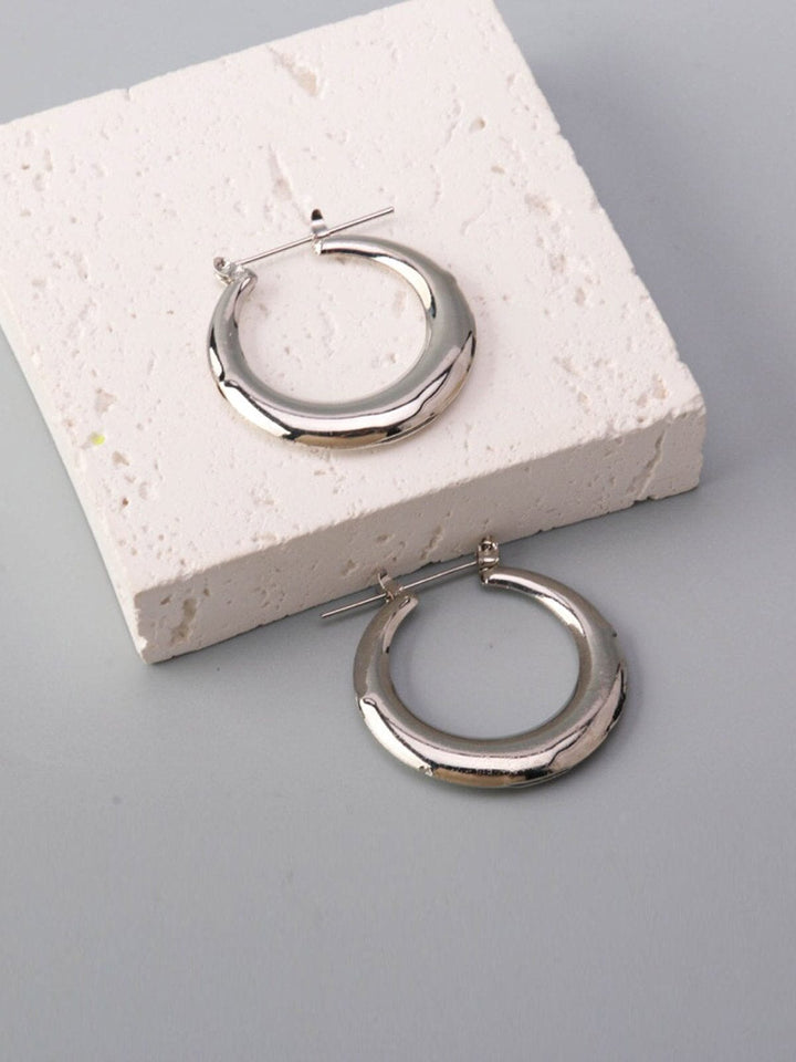 WOMEN'S GOLD & SILVER HOOPS EARRINGS