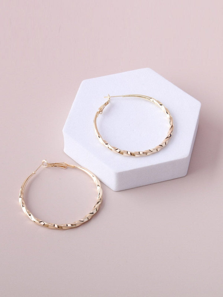 WOMEN'S GOLD & SILVER HOOPS EARRINGS