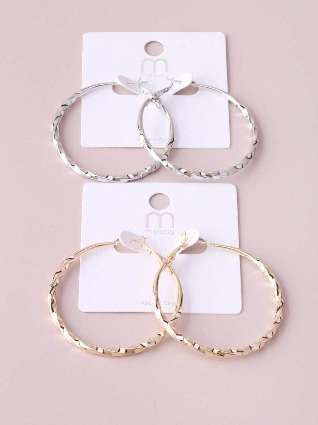 WOMEN'S GOLD & SILVER HOOPS EARRINGS