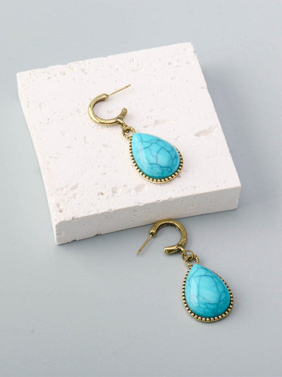 WOMEN'S FASHION ASSORTED COLORS STONES EARRINGS