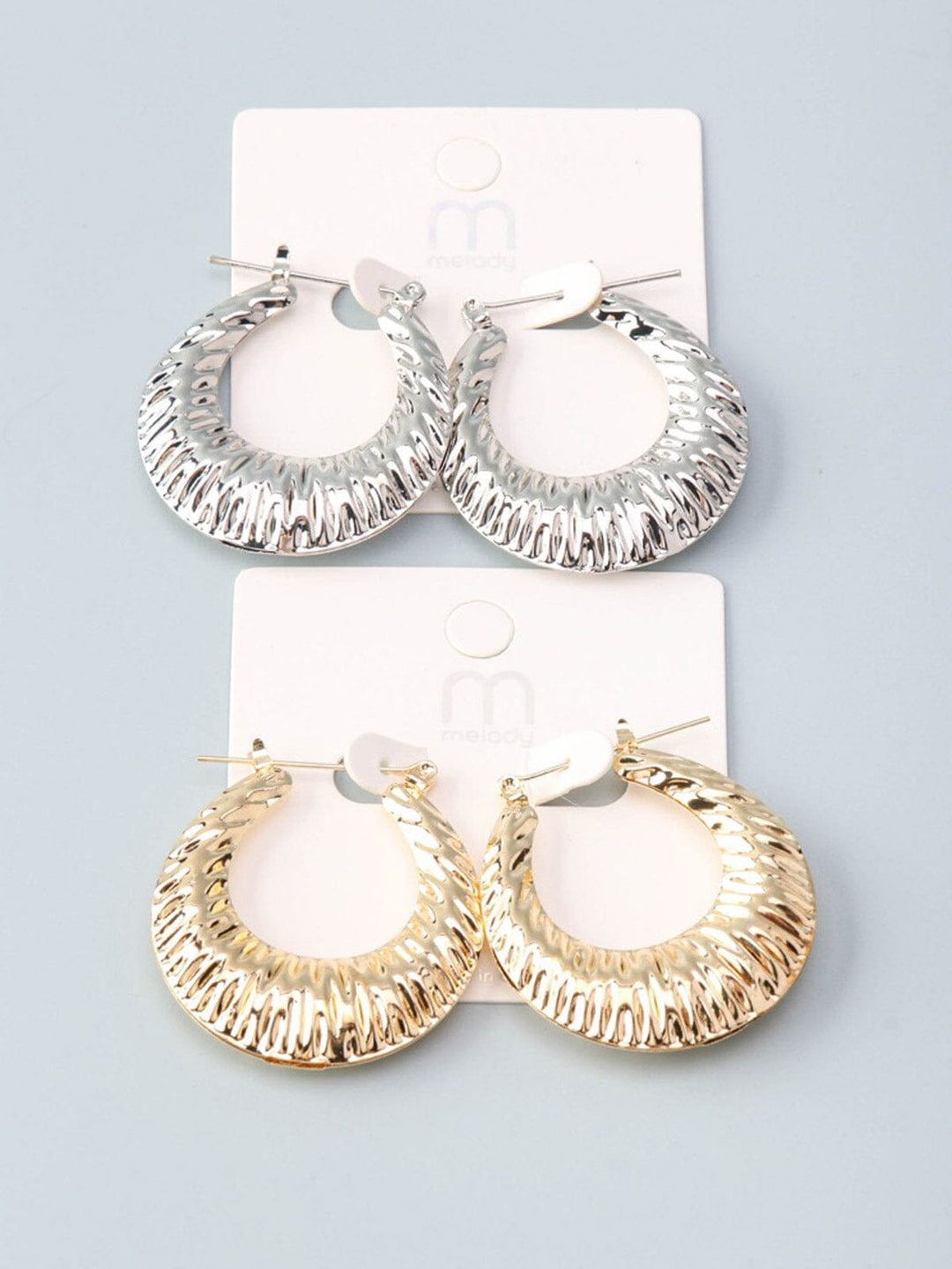 WOMEN'S GOLD & SILVER HOOPS EARRINGS