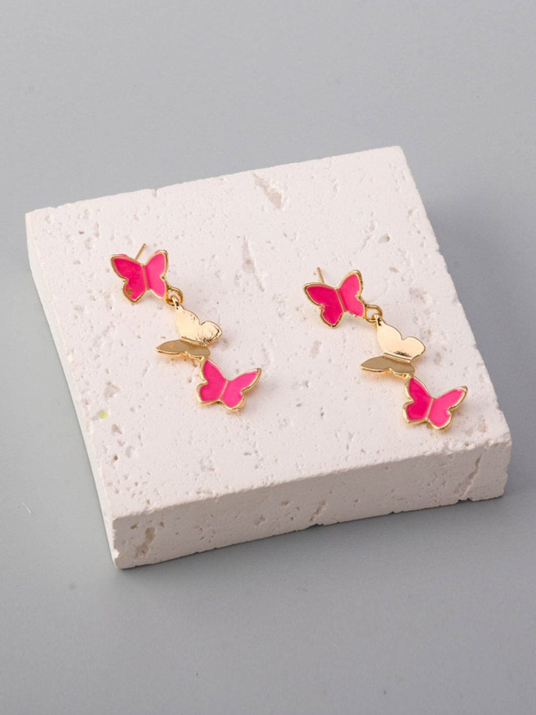 WOMEN'S FASHION GOLD ASSORTED BUTTERFLY EARRINGS