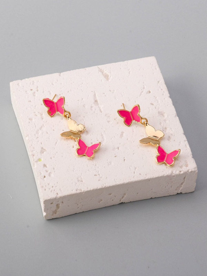 WOMEN'S FASHION GOLD ASSORTED BUTTERFLY EARRINGS