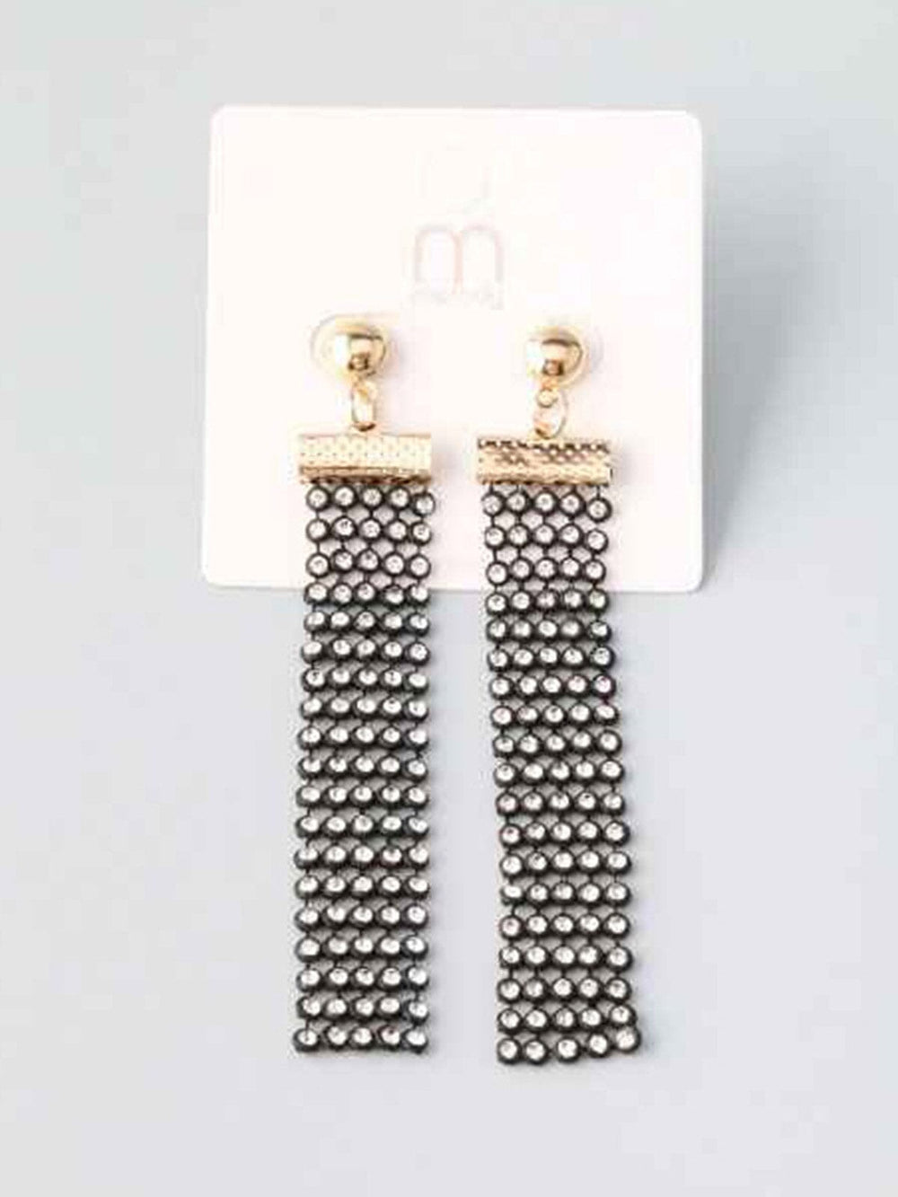 FASHION RHINESTONES HANGING EARRINGS