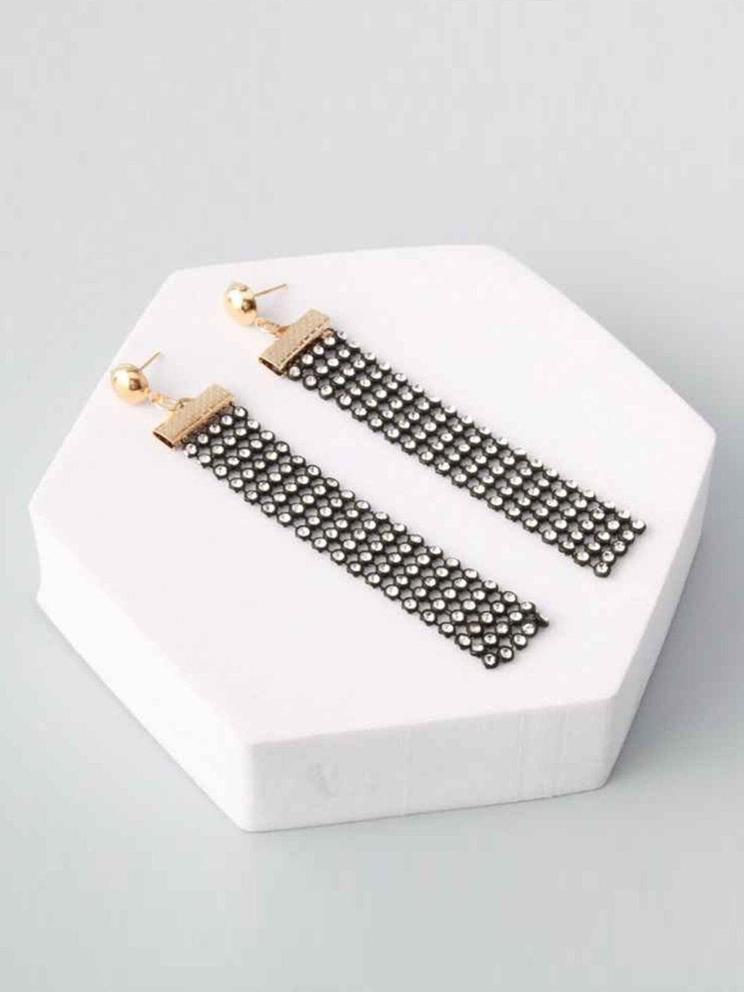 FASHION RHINESTONES HANGING EARRINGS