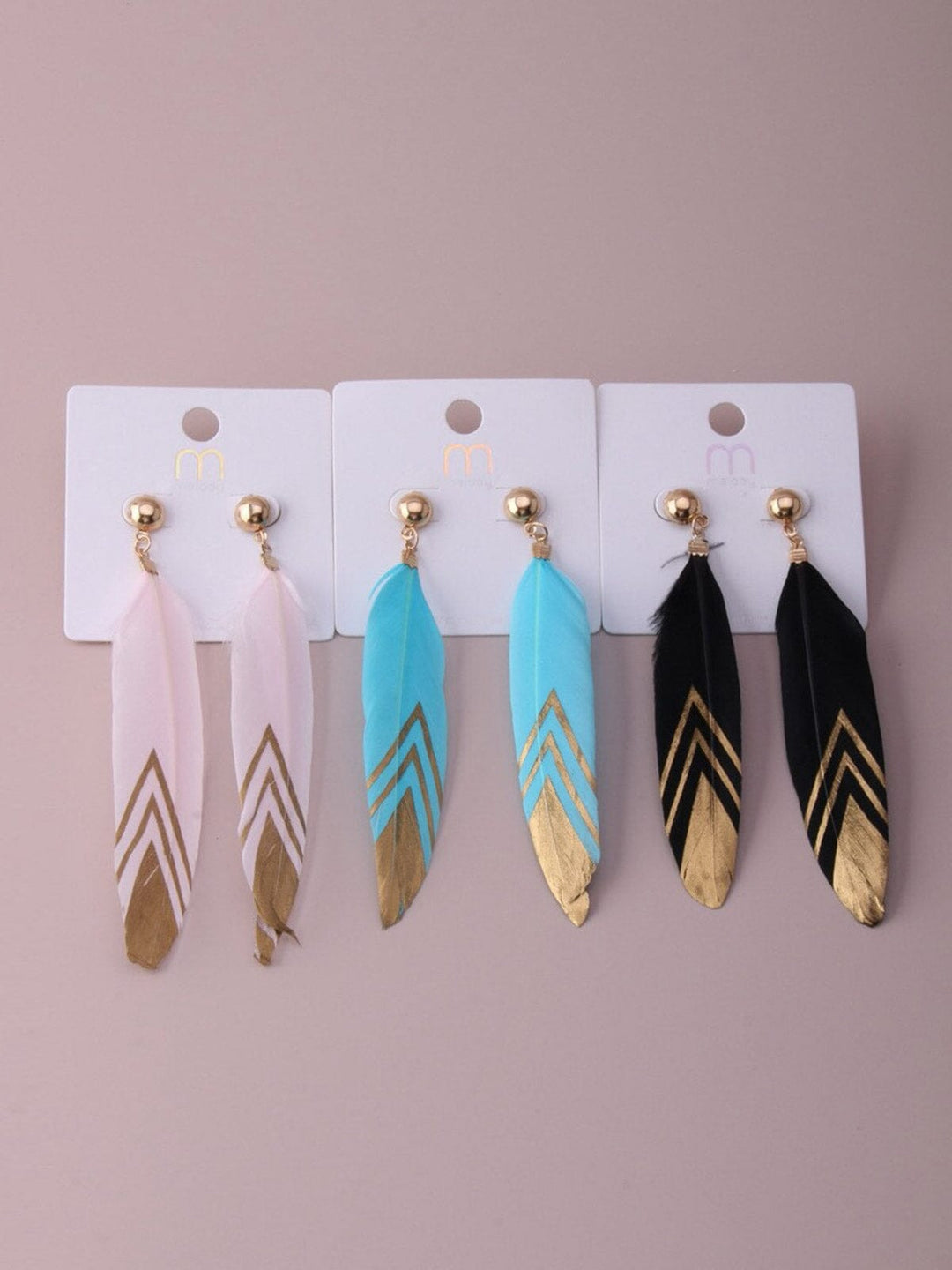 WOMEN'S FEATHERS ASSORTED COLORS EARRINGS