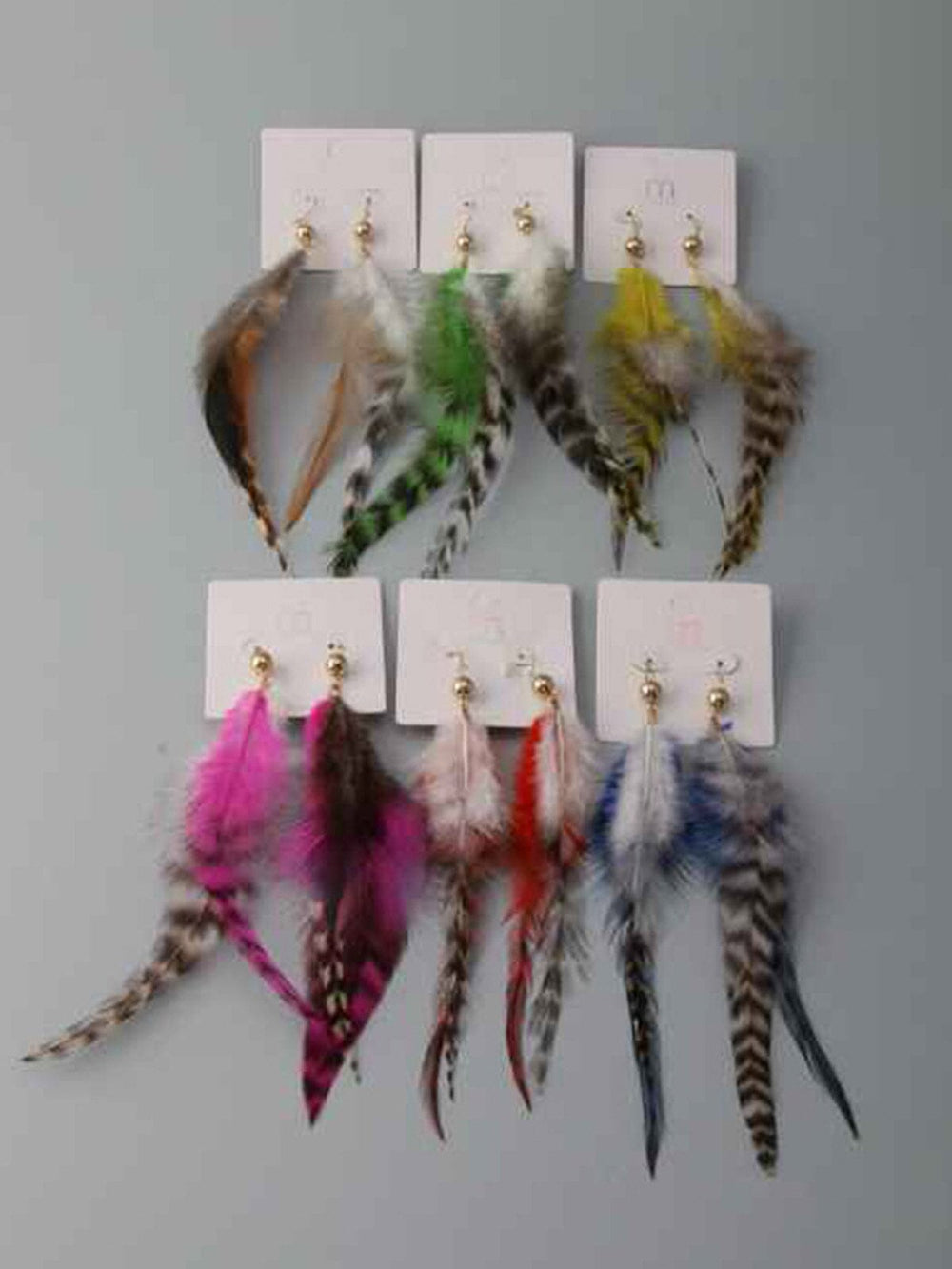 FASHION ASSORTED COLORS HANGING EARRINGS